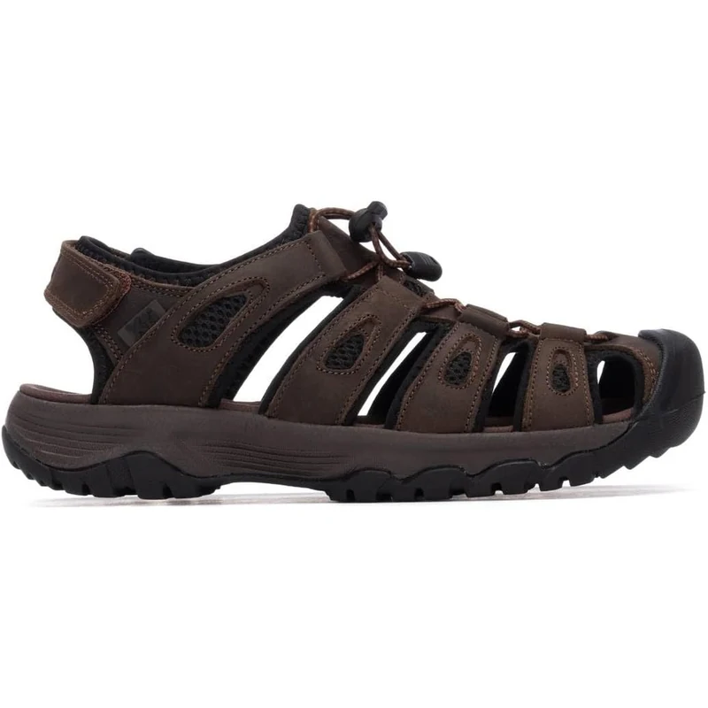 Sandales XTI homme en cuir noir avec semelle technique