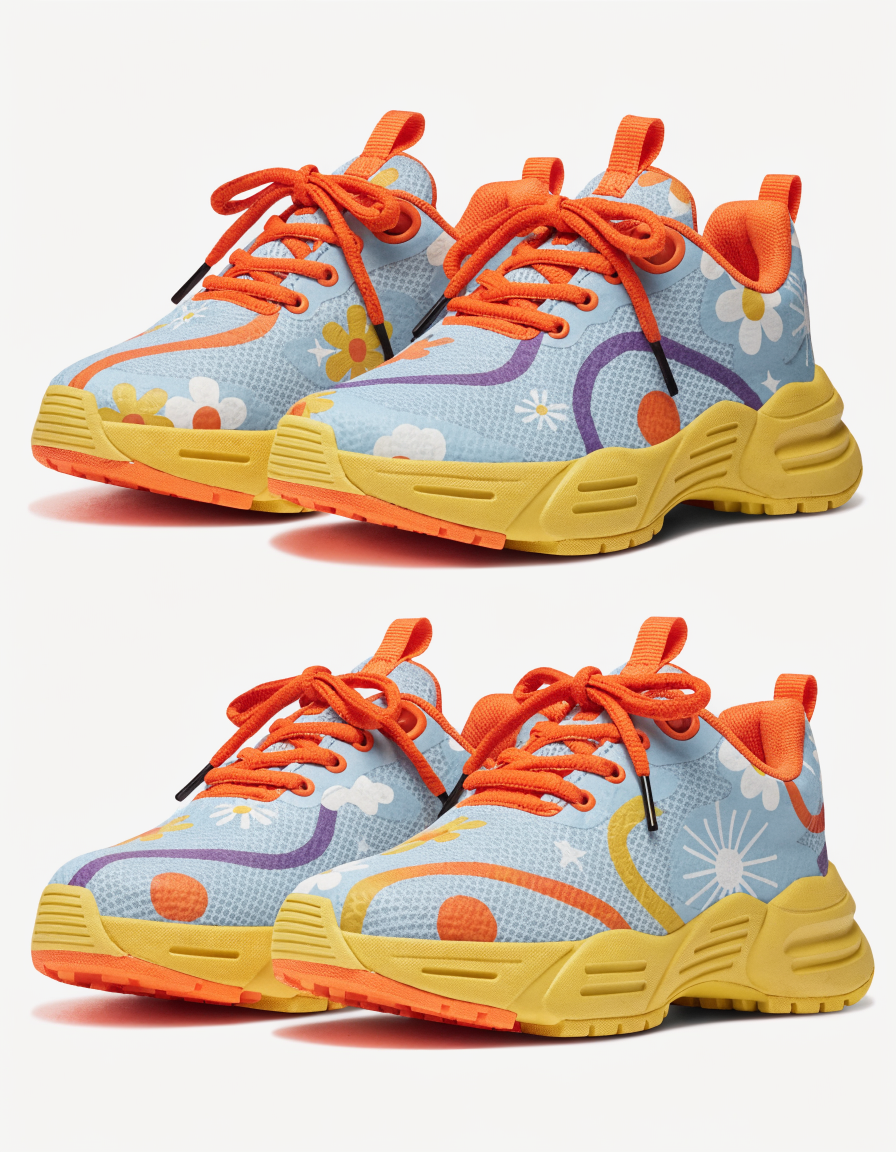 Baskets XTI pour fille avec motifs colorés et semelle souple