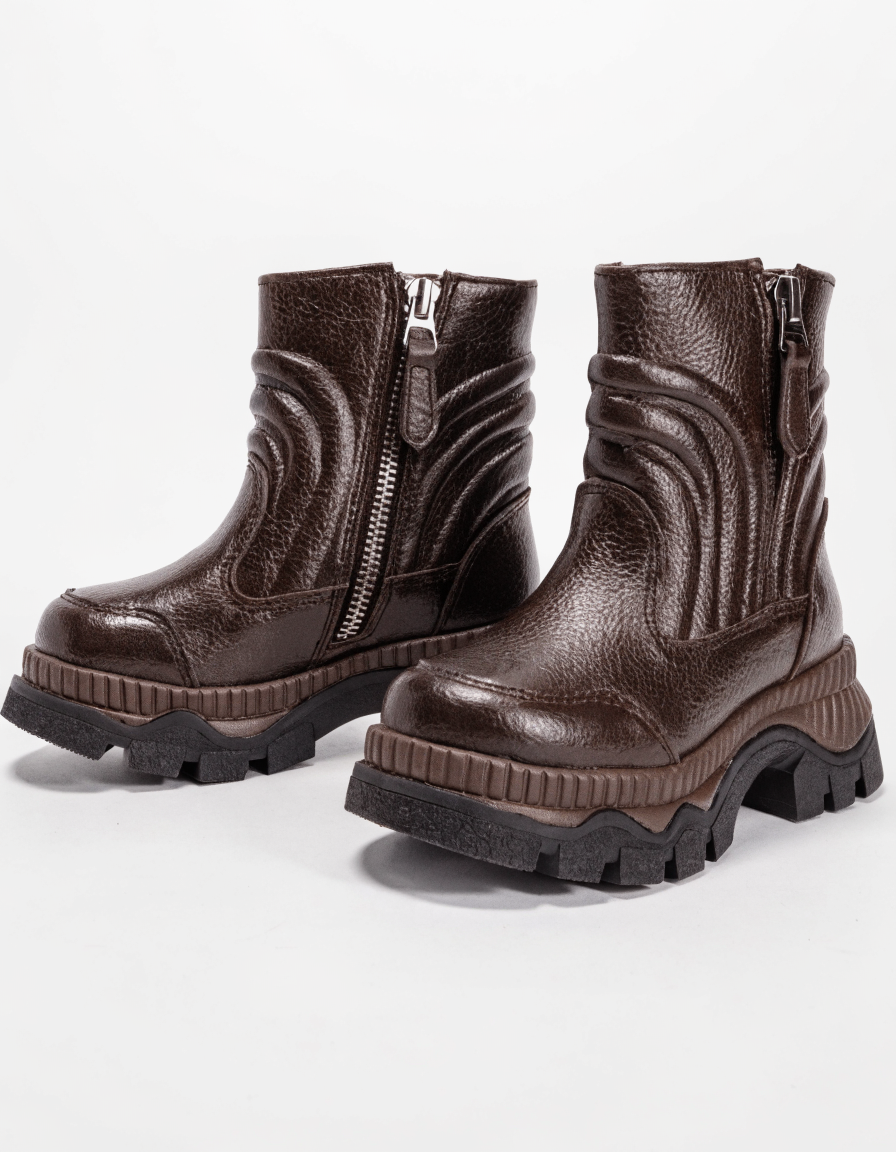 Bottines XTI fille en simili cuir avec fermeture éclair latérale