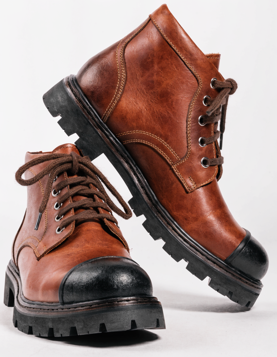Boots XTI homme en cuir synthétique marron avec semelle crantée